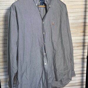 Ralph Lauren Men's Blake Classic Gray Button Down Shirt 100%Cotton